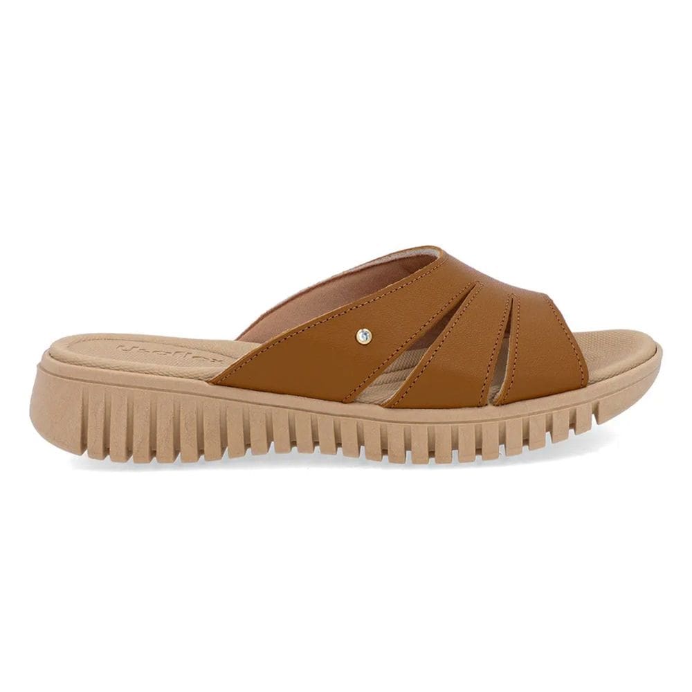 Tamanco Usaflex Feminino Plataforma Couro Casual UC21001