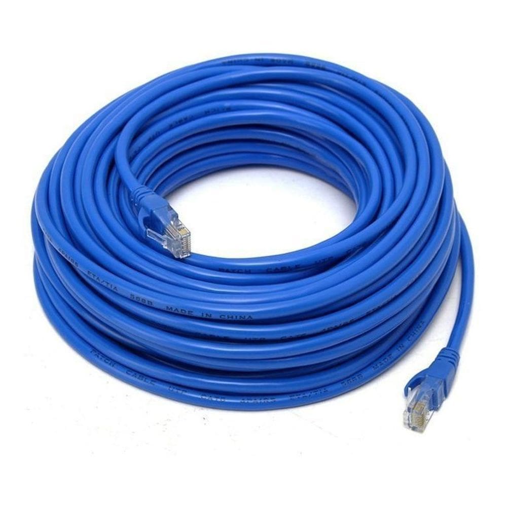 Cabo de Rede Ethernet Azul RJ45 15m | Cate5e | Qualidade