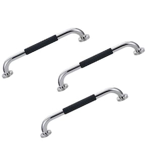 Barra de Apoio 30cm Inox Suporte Antiderrapante Kit 3 unidades Criança Idoso Cadeirante Gestante Banheiro Box Acessibilidade