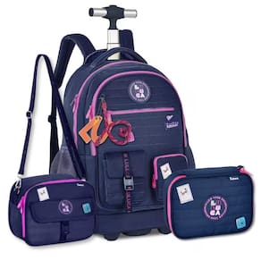 Kit Mochila Rodinhas C Lancheira E Estojo Box Luluca Escolar