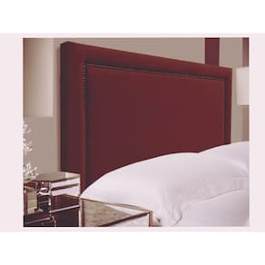 Cabeceira Luxo Tacha Dupla Vermelho Corino Box Solteiro
