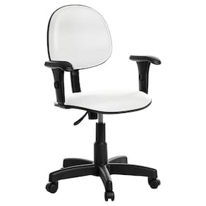 Cadeira Para Escritório Executiva Com Braço Rv Branco