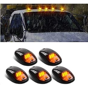 Kit Com 5 Lanternas Cab Light Para Teto Caminhonetes Cor Da Iluminação Branca