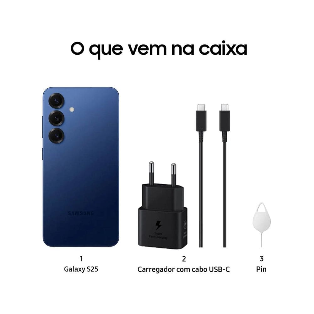 Smartphone Samsung Galaxy S25 256GB 5G | Casas Bahia