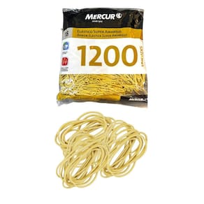 Elástico Standard Amarelo Com 1200 Und Borracha Natural 8Cm
