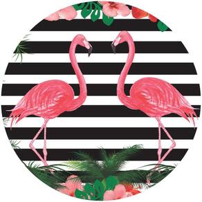 Painel Redondo De Festa Flamingo 150X150 - Fla03