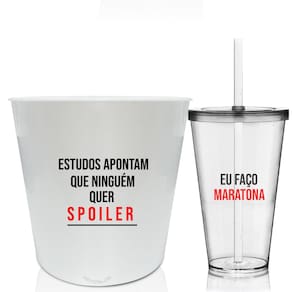 Kit Balde De Pipoca E Copo Personalizados - Spoilers