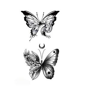 Tatoo Temporária Fantasia Dupla Borboleta Mini Lua