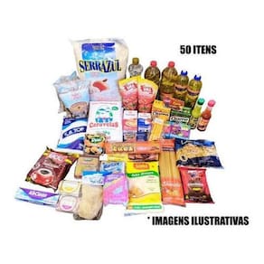 Cesta Básica Alimento Grande Completa Total 50 Itens