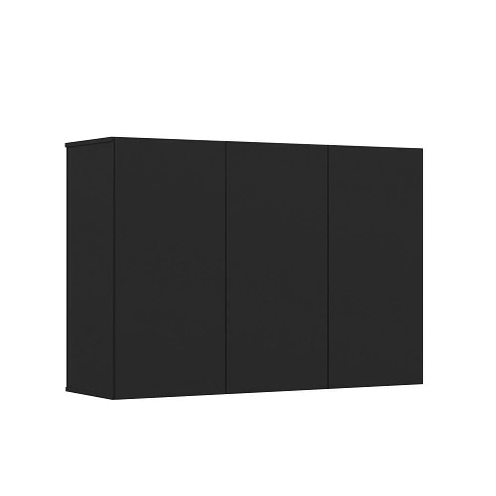 Armário 3 Portas Preto – Ej Móveis