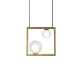 Lustre Pendente Quality Orbit 1533 G9 Bivolt Dourado Transparente