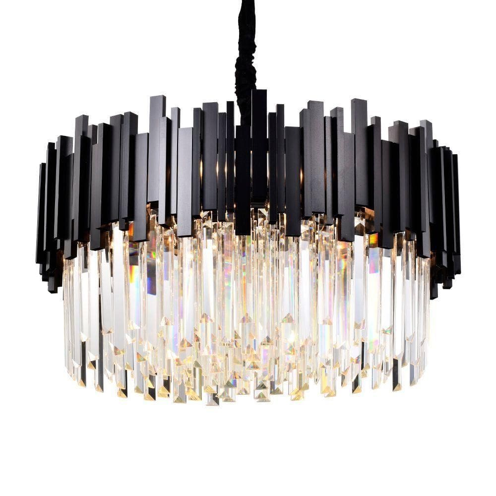 Lustre Pendente Skylight Fancy 3013 Redondo 60 G9 Bivolt Preto-transparente
