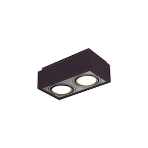 Spot De Sobrepor Newline Box Para 2 Lâmpadas Ar111 Gu10 Bivolt Preto