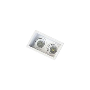 Spot Embutir Recuado Save Energy 2 Lâmpadas Mr11 Gu10 Bivolt Branco