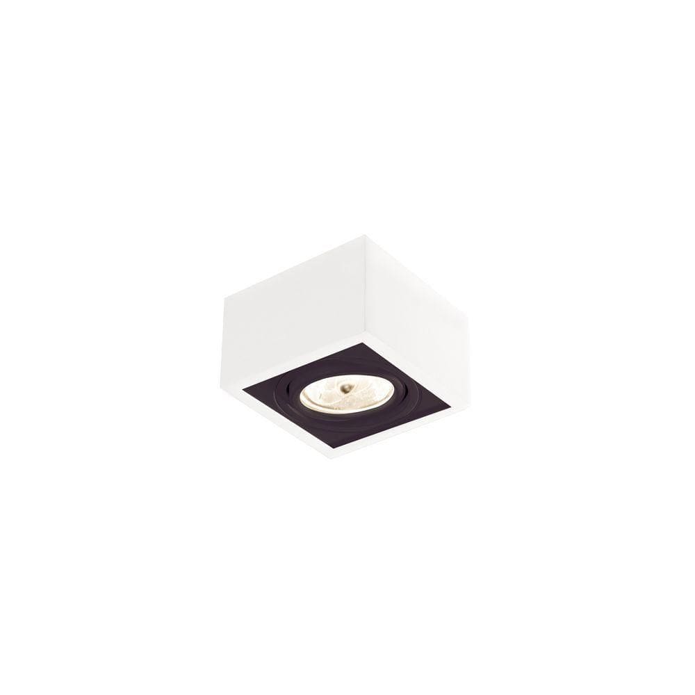 Spot De Sobrepor Newline Box Mr16 Gu10 Bivolt Branco E Preto