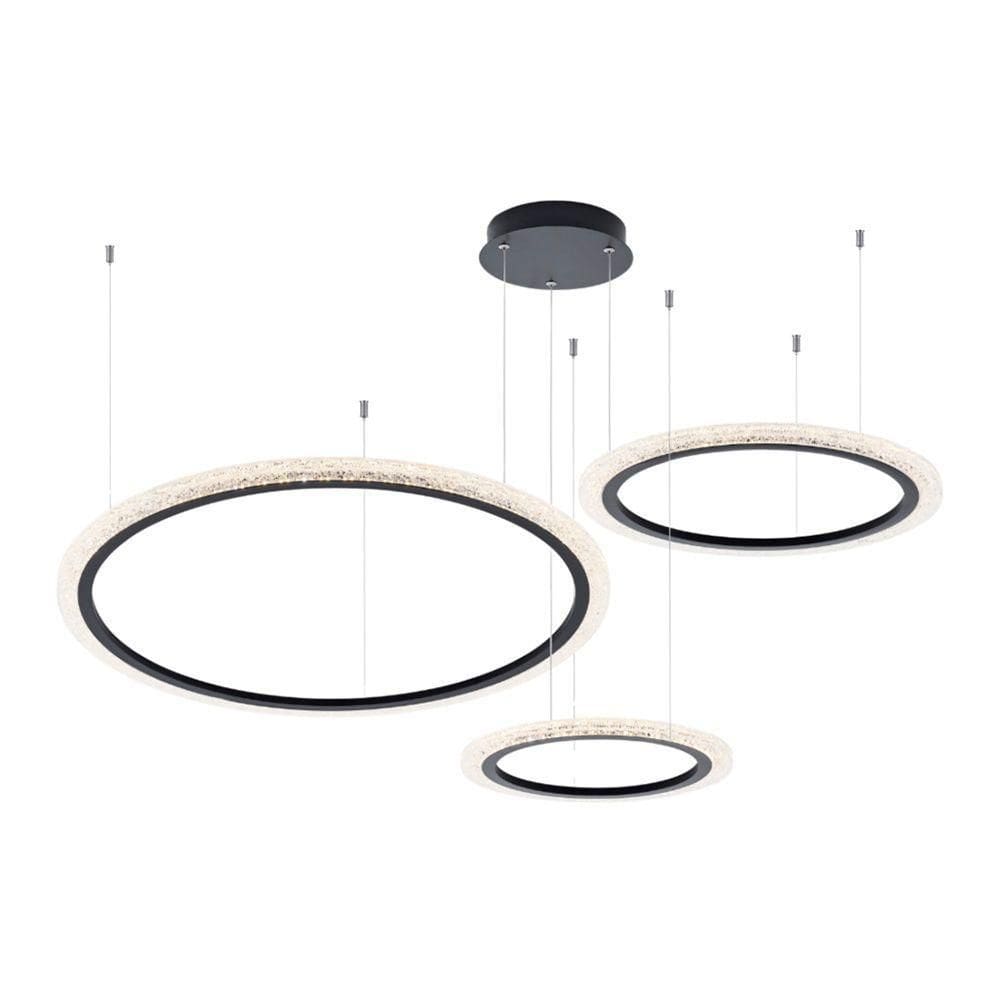 Lustre Pendente Astraled Aspectral Pl-9739 Preto Led Bivolt