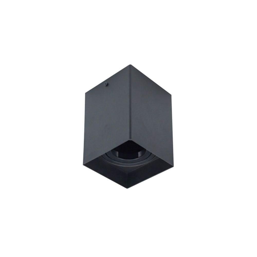 Spot De Sobrepor Astraled Carina Mr16 Gu10 Quadrado Bivolt Preto Ss-7803