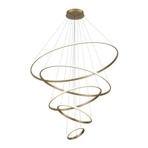 Lustre Pendente Astraled Tabit Pl-9847 Dourado Led Bivolt