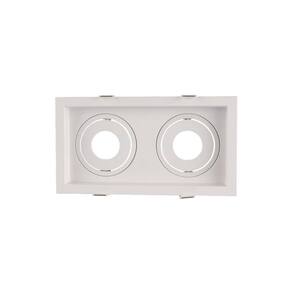 Spot De Embutir Recuado Astraled Berenices Para 2 Lâmpadas Ar70 Branco Sp-7636