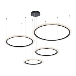 Lustre Pendente Astraled Aspectral Pl-9741 Preto Led Bivolt