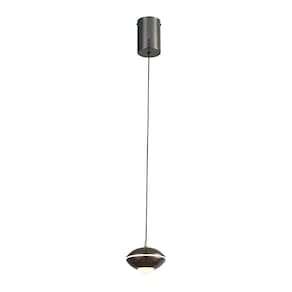 Lustre Pendente Astraled Intercrus Pt-9133 Preto Brilho Led Bivolt