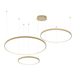 Lustre Pendente Astraled Bevis Pl-9733 Dourado Led Bivolt