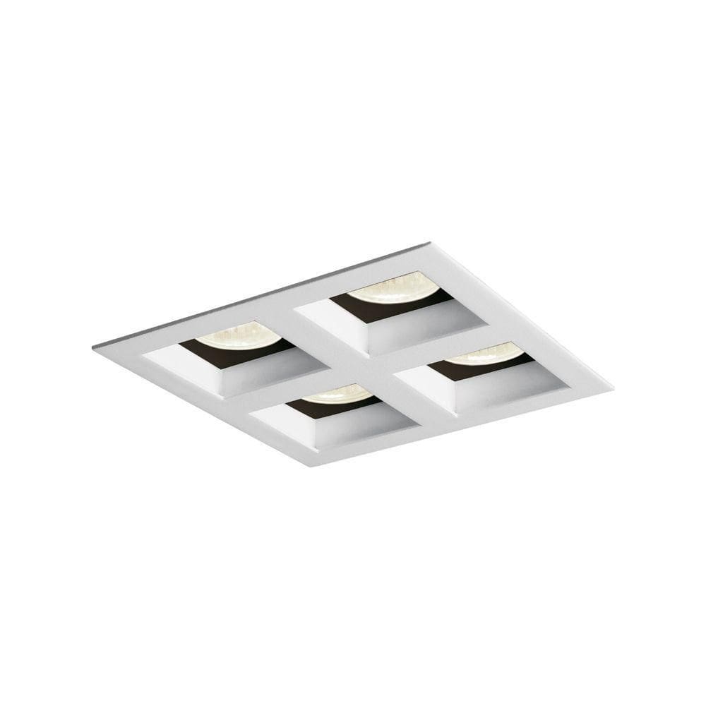 Spot De Embutir Newline Flat Para 4 Lâmpadas Ar70 Gu10 Bivolt Branco Preto