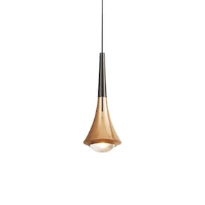 Lustre Pendente Astraled Tureis Pt-9136 Dourado Preto Led Bivolt