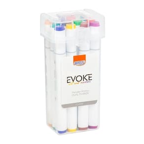 Marcador Artístico Evoke Dual Marker Brw 12 Cores
