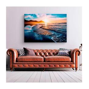 Quadro Paisagens E Natureza Amazing Beautiful Sunset C- Moldura Preta Tamanho:100 X 70 Cm