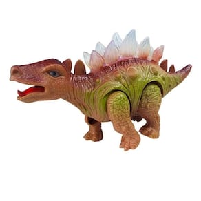 Dinossauro Elétrico Estegossauro Som Luzes E Movimento Marrom