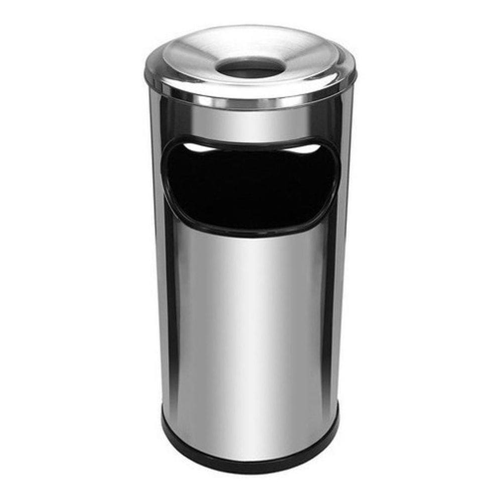 Cinzeiro Lixeira Em Aço Inox Com Aro Em Aluminio Jsn