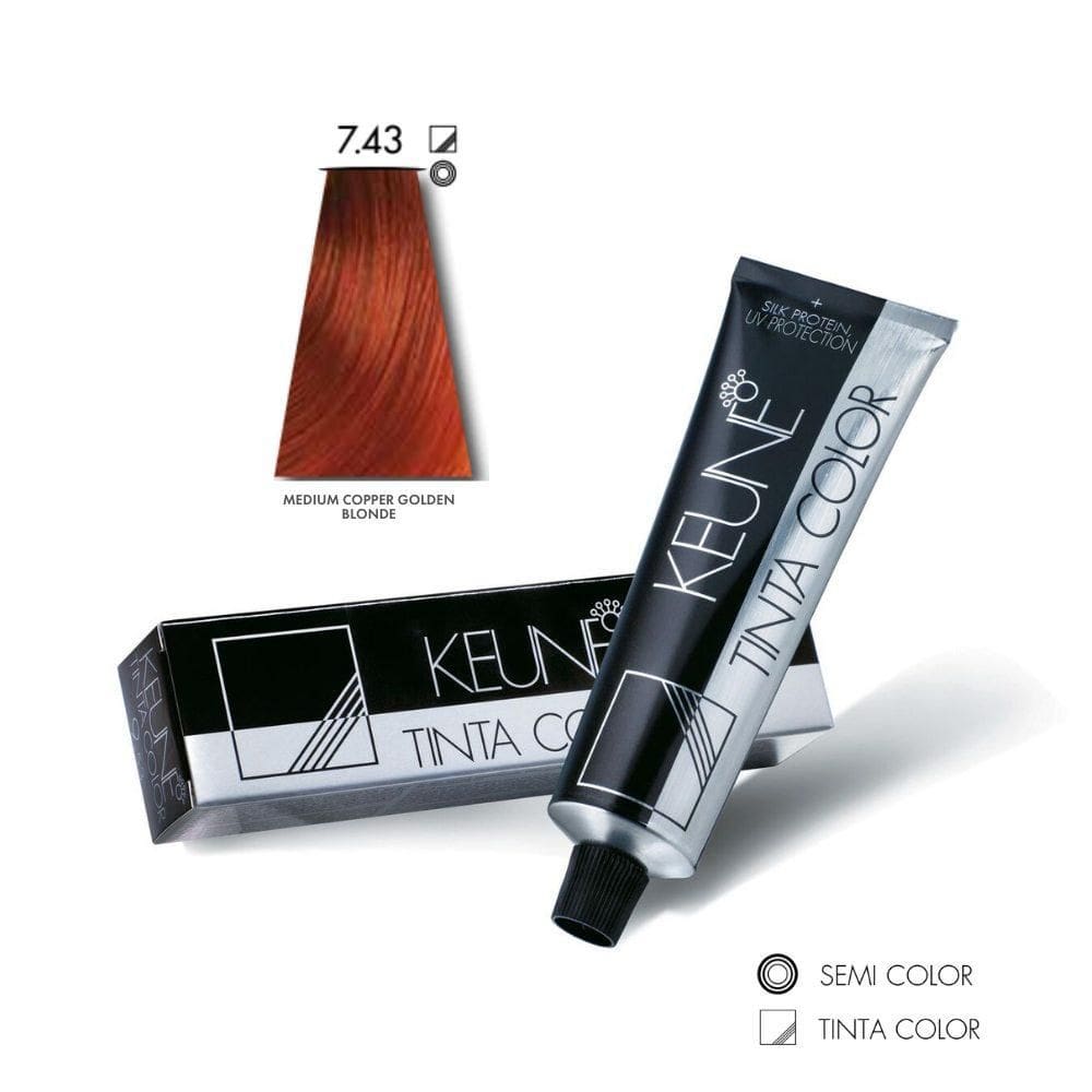 Tinta Color Keune 7.43 Medium Copper Golden Blonde 60ml
