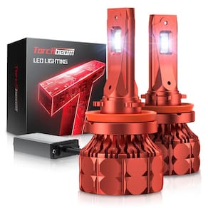 Lâmpadas de nevoeiro Torchbeam 2024 H11/H9/H8 6500K 34000LM