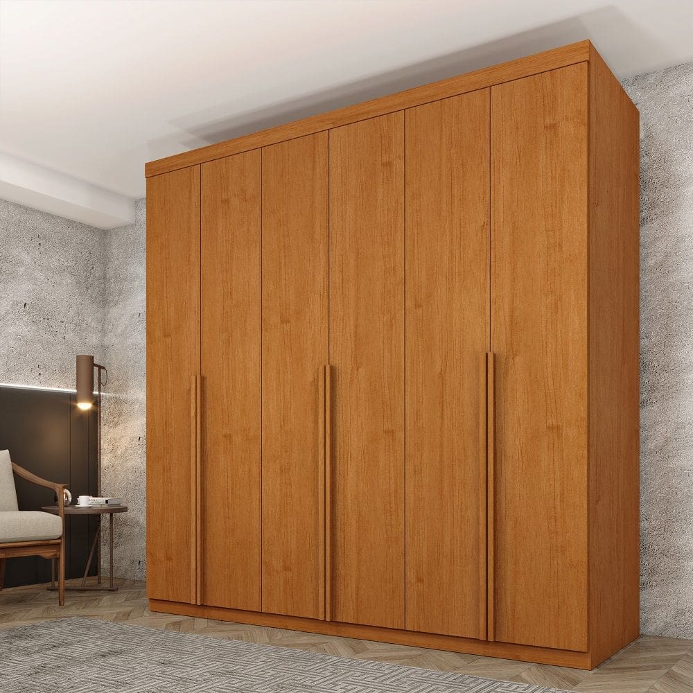 Guarda Roupa Casal 100% MDF 6 Portas 4 Gavetas Joinville Tcil