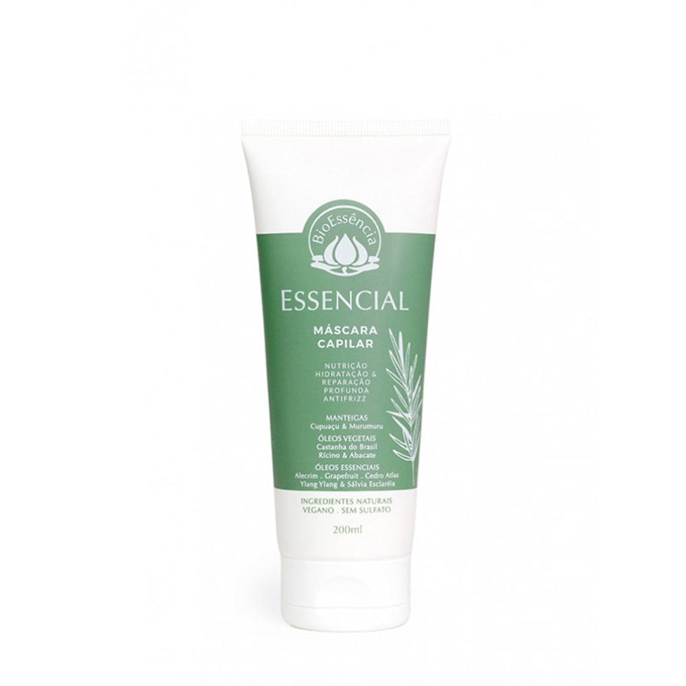 Máscara Capilar Essencial Vegano Reparação Bioessência 200ml