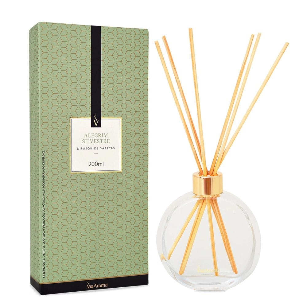 Difusor de Varetas Alecrim Silvestre Via Aroma 200ml