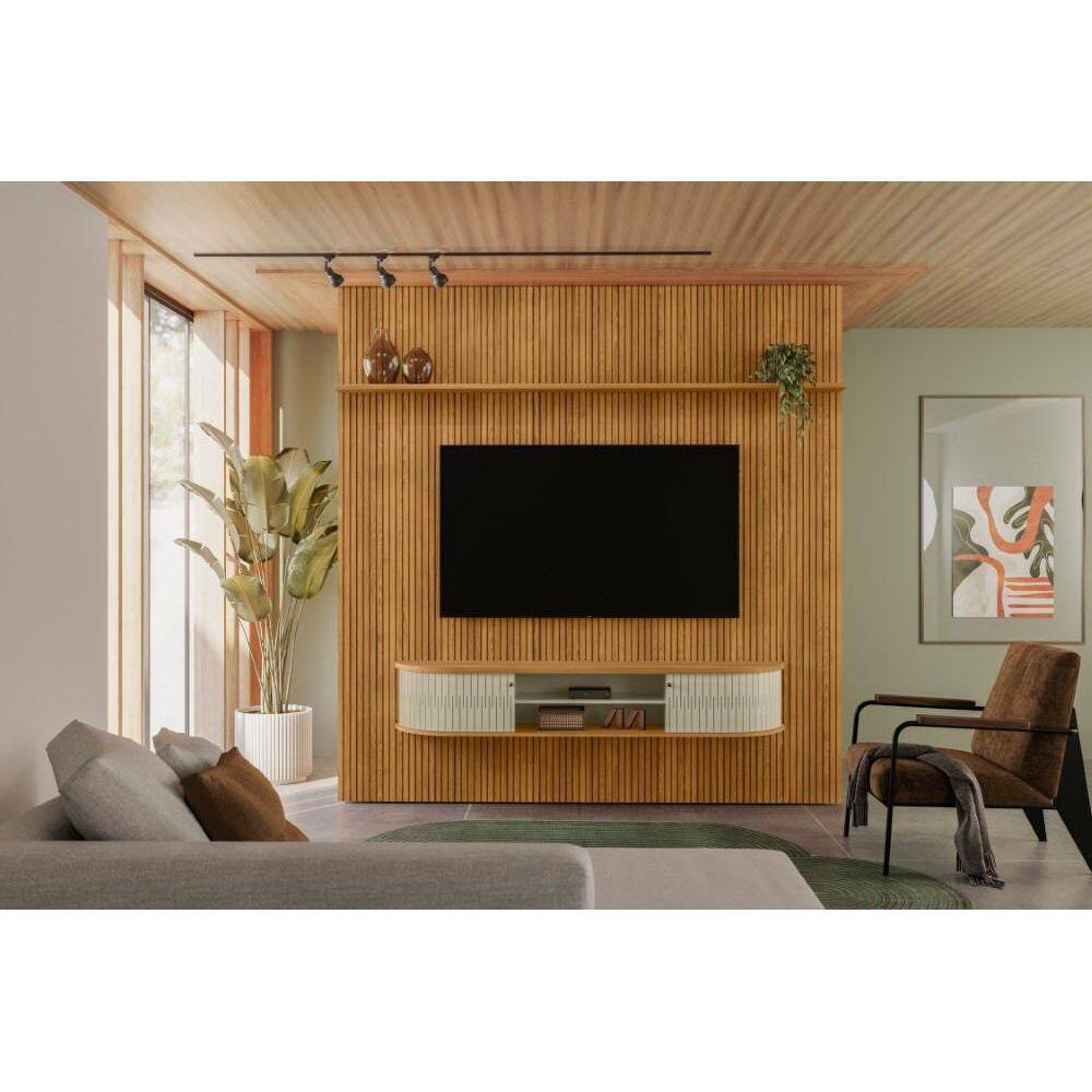 Painel Suspenso New Bugatti Para TV até 75 Polegadas - Cumaru Opala - Madetec