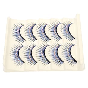Cílios postiços HEALLILY 5 pares com diamantes para mulheres