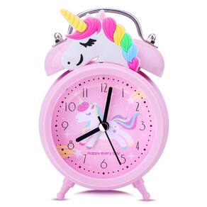 Despertador TCJJ Unicorn para meninas e crianças com luz de fundo rosa