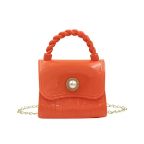 Bolsa de ombro MOSSTYUS Little Girls Mini Jelly Purse Orange