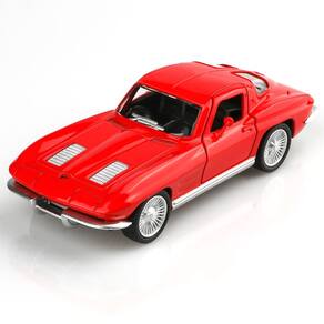 Carro fundido sob pressão TOKAXI 1963 Chevy Corvette, escala 1/36 para crianças