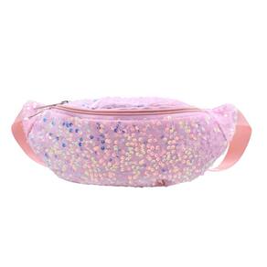 Bolsa de cintura MOSSTYUS Shiny Sequin Fanny Pack para mulheres rosa