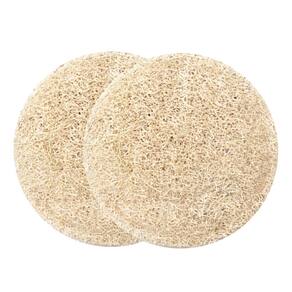Tapete de chá Coasters FELTECHELECTR Loofah, tapetes americanos de cortiça, 2 peças