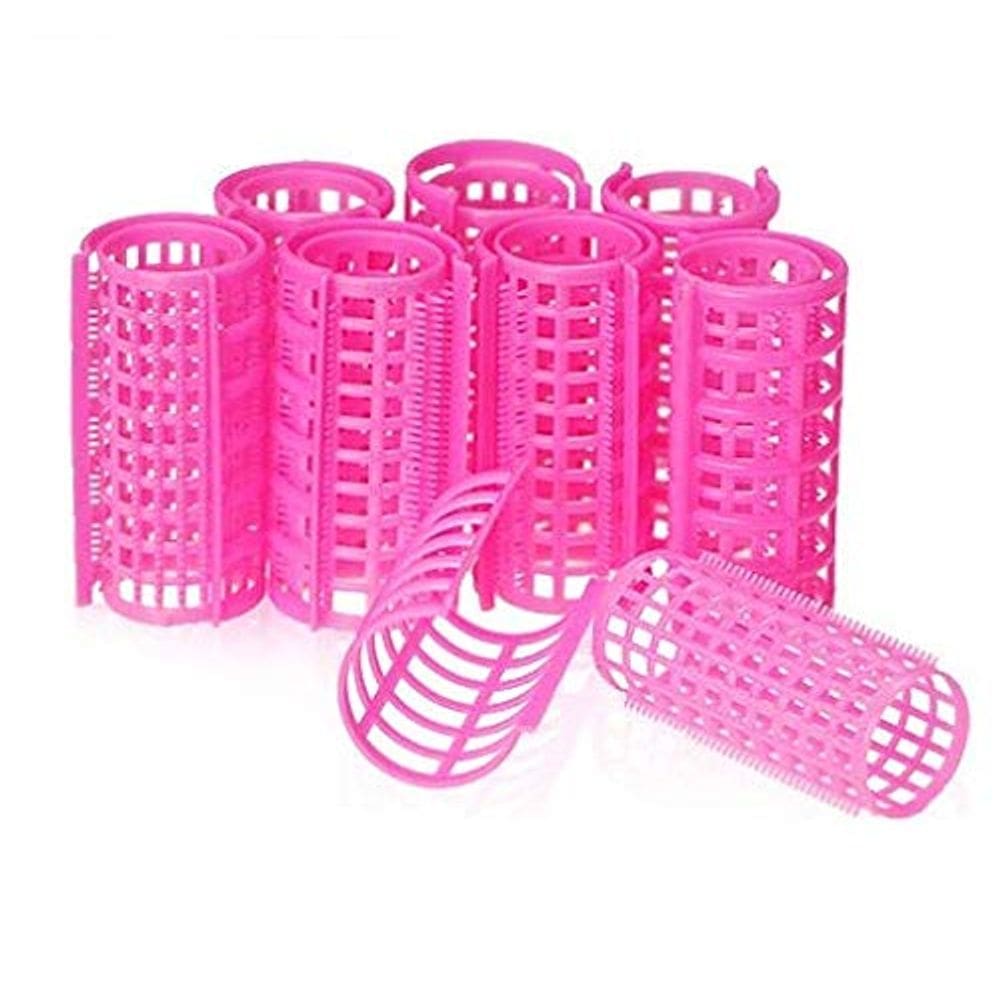 Modelador de cabelo para modelar cabelo WOIWO Plastic 10 unidades rosa