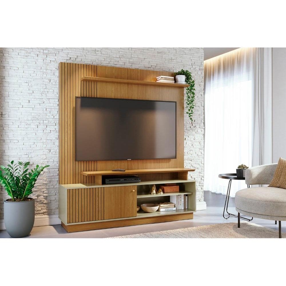 Painel Ares para TV de até 75 polegadas - Cumaru Opala - Madetec