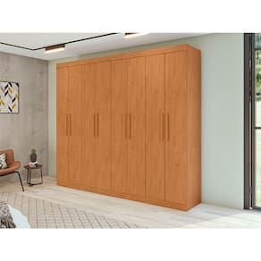 Guarda Roupa Casal Ambiente Andara Soft 8 Portas Amêndoa Clean - Lopas
