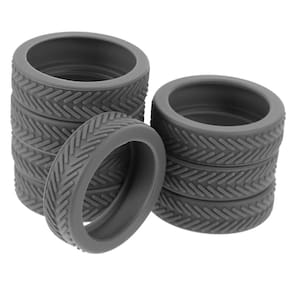 Capas de roda de mala FELTECHELECTR Rubber, cinza escuro, 8 unidades