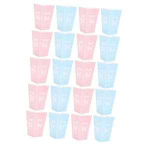 Caixas de pipoca FELTECHELECTR para festa de revelação de gênero (24 unidades)