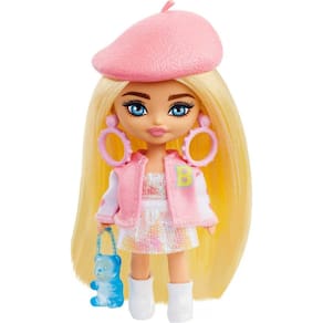 Boneca Barbie Extra Mini Minis com cabelo loiro e acessórios